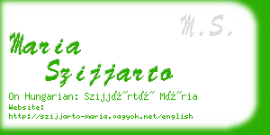 maria szijjarto business card